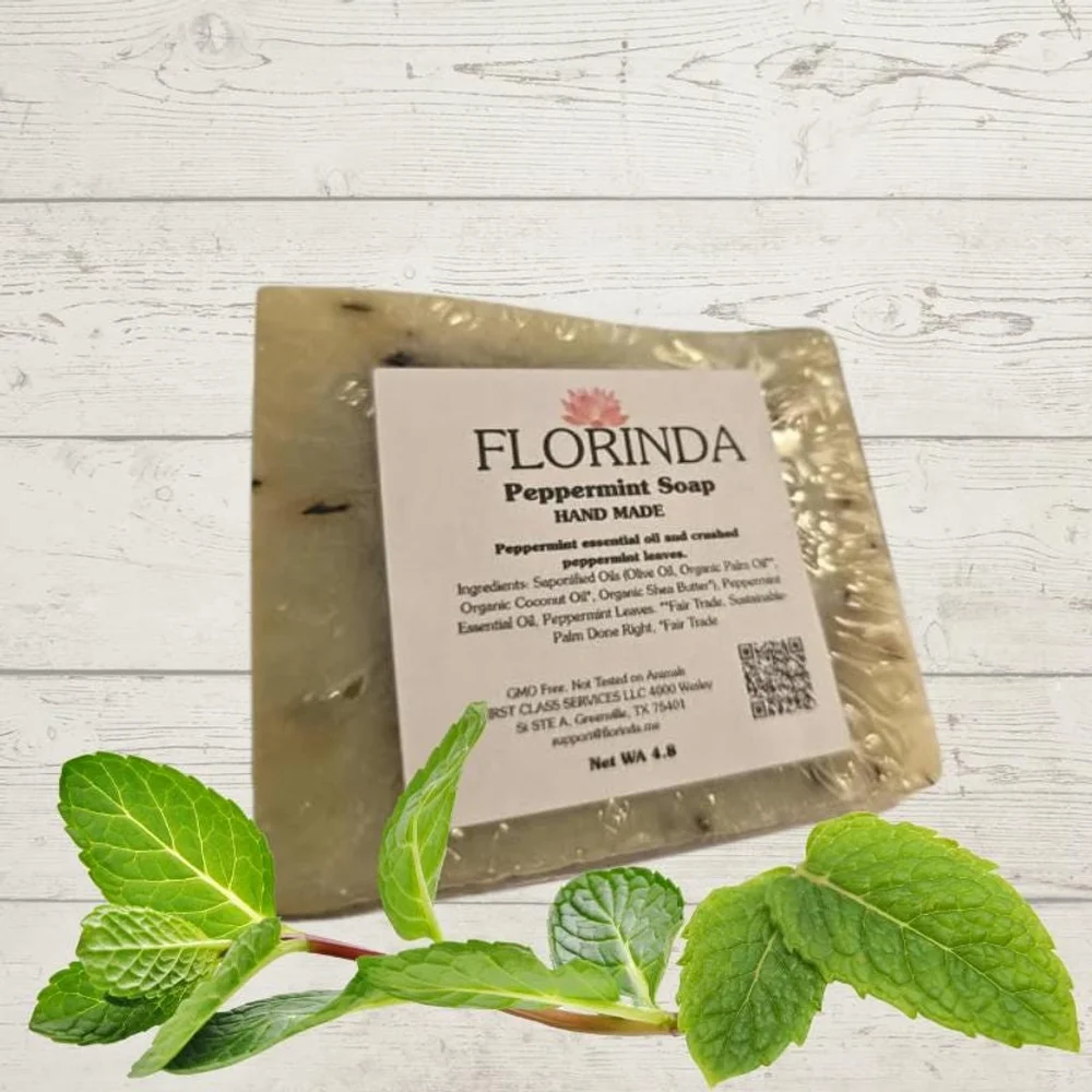 Florinda Beauty Pure Peppermint Leaf Handmade Soap - Picture 3 of 10
